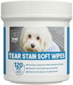 PUPMATE Tear Stain Remover Wipes for Dogs and Cats